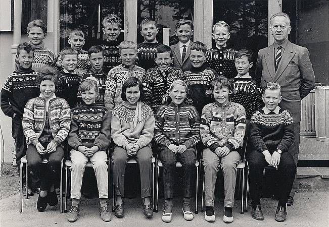 Fjerde klasse ved Lånke skole 1965